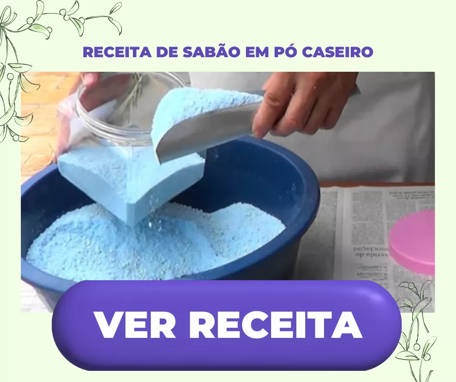 receita caseira de sabão em pó azul